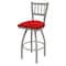 Holland Bar Stool Co 25" Swivel Counter Stool, Nickel Finish, Canter Red Seat 81025AN011 - alternate 1